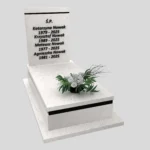 Nagrobek pojedynczy z tablicą o klasycznej formie z granitu CK 165 zdjęcie 43