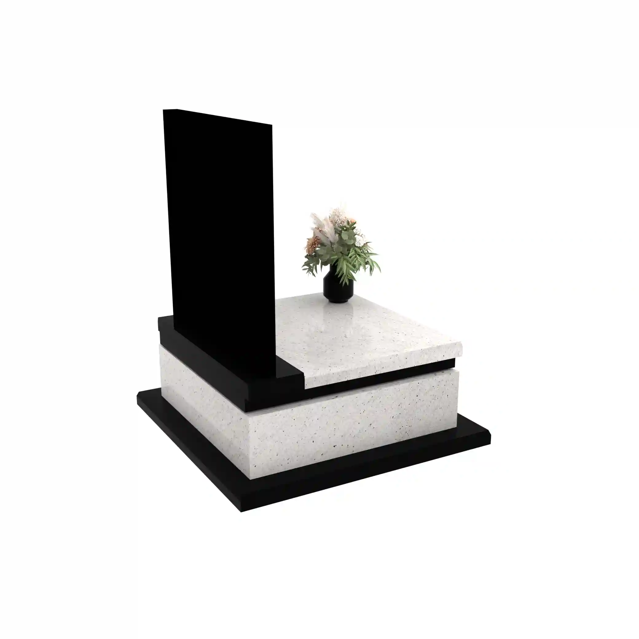 Nagrobek urnowy z grawerem Matki Boskiej w subtelnej, artystycznej formie z granitu U 111+360 – photo №8