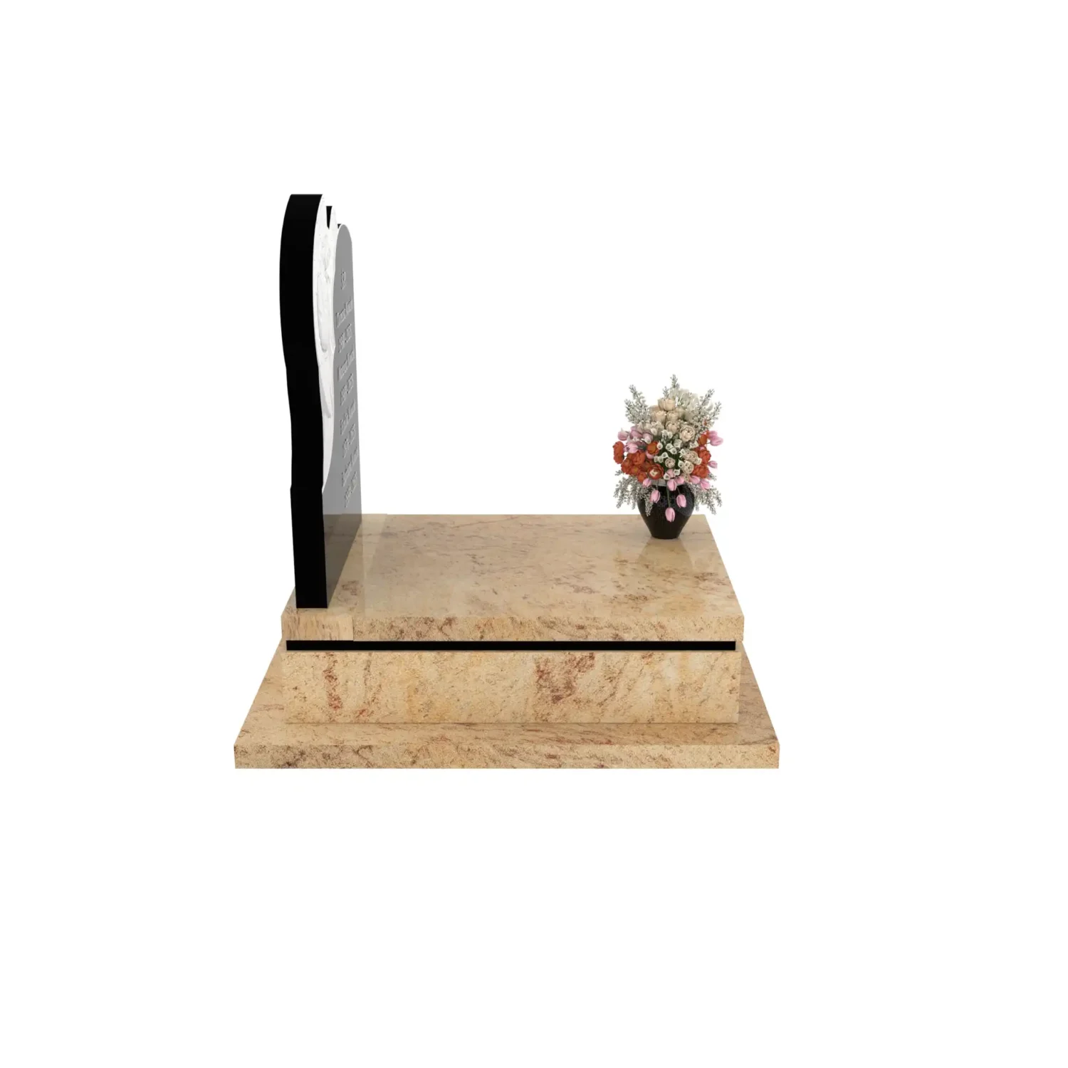 Nagrobek urnowy z artystyczną rzeźbą anioła z granitu U 112+360 – photo №9