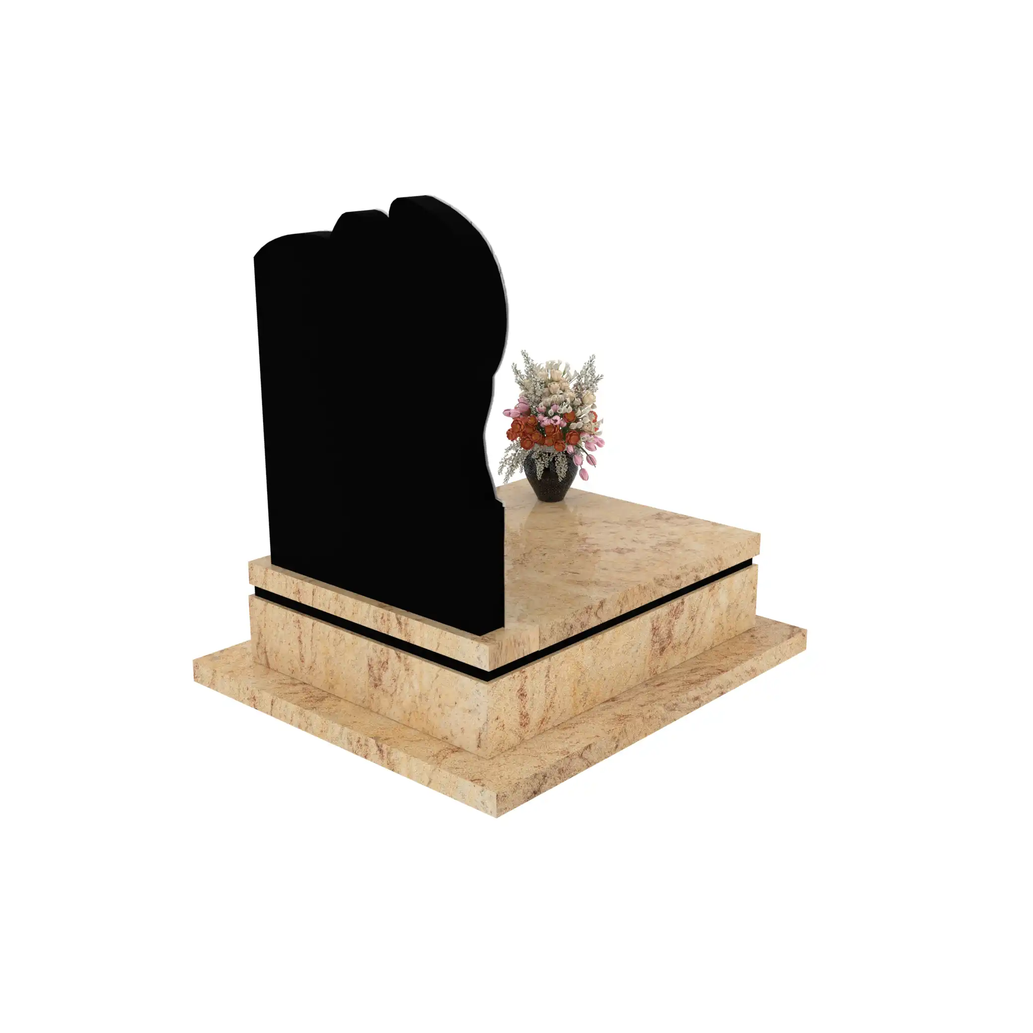 Nagrobek urnowy z artystyczną rzeźbą anioła z granitu U 112+360 – photo №7