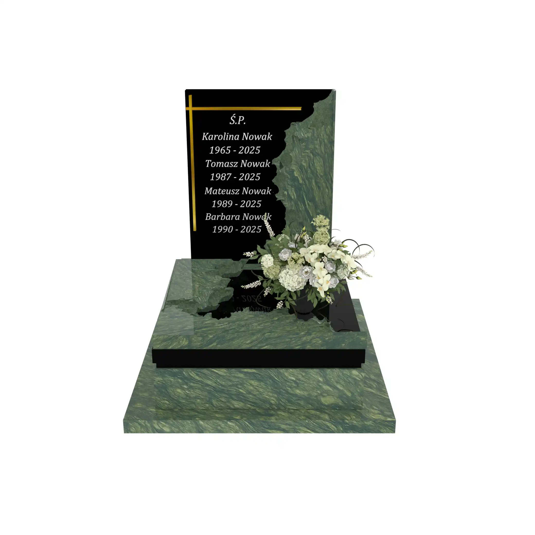 Nagrobek urnowy z wyciętą tablicą z granitu U 107+360 – photo №12