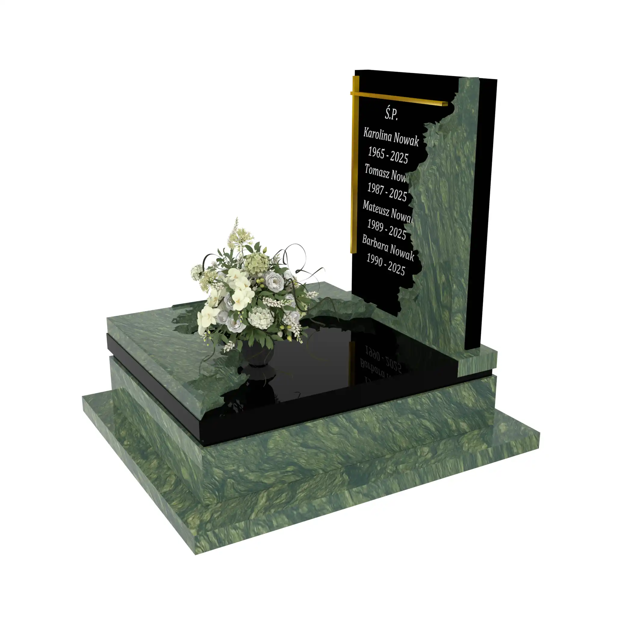 Nagrobek urnowy z wyciętą tablicą z granitu U 107+360 – photo №2