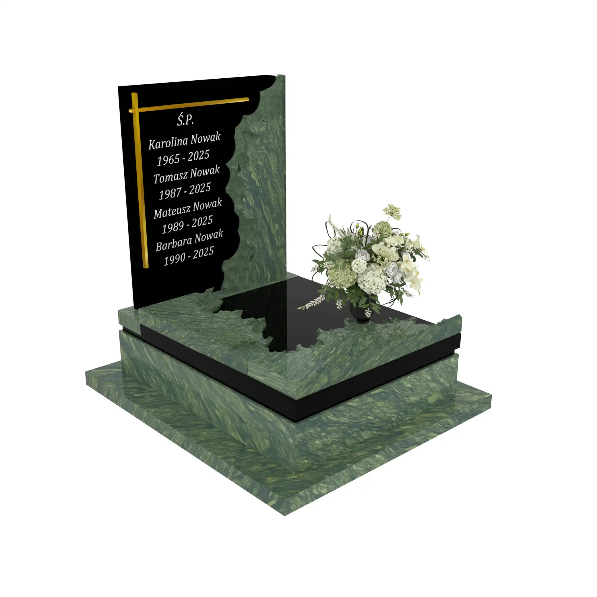 Nagrobek urnowy z wyciętą tablicą z granitu U 107+360 – photo №11