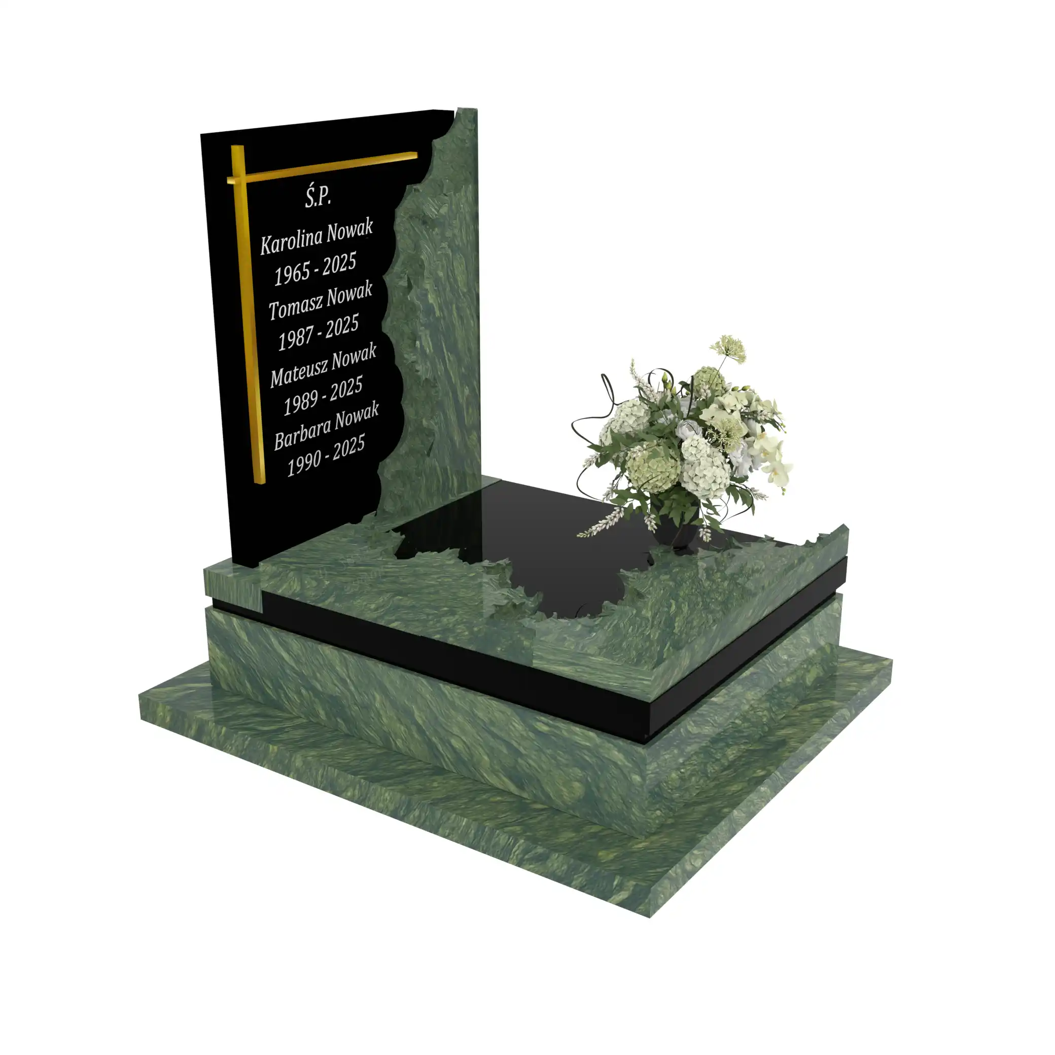 Nagrobek urnowy z wyciętą tablicą z granitu U 107+360 – photo №10