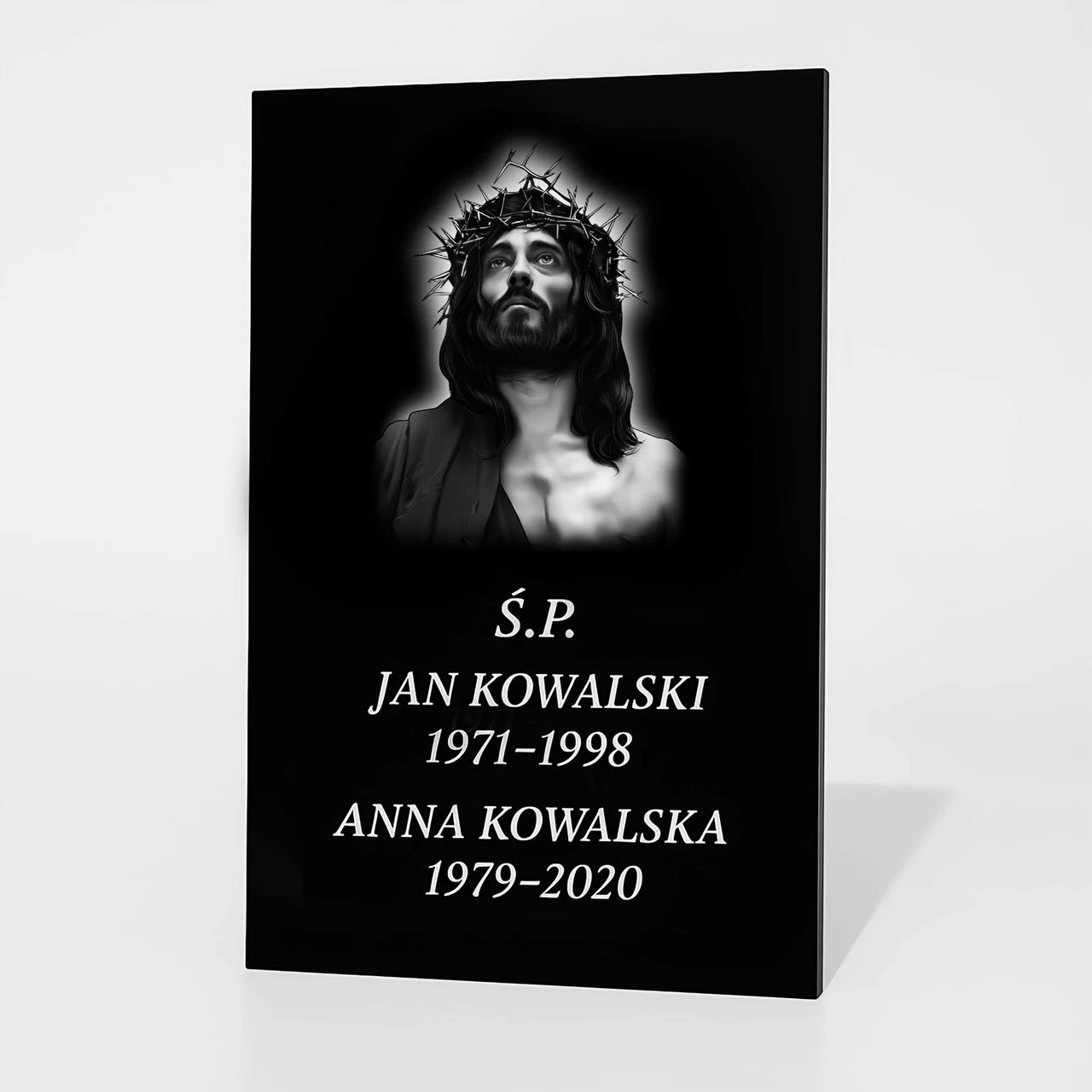 Tablica nagrobna z grawerem