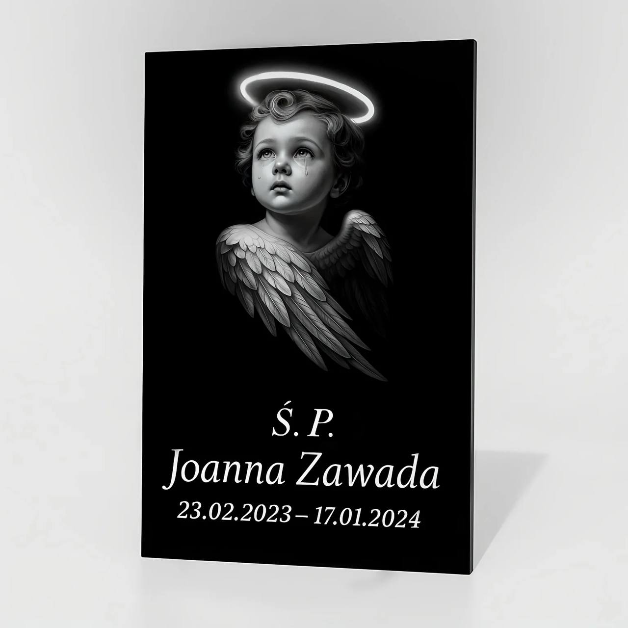 Grawerowana tablica na pomnik z aniołem TG-12 zdjęcie 15