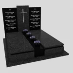 Nagrobek podwójny z rzezbionym krzyzem CK 113 zdjęcie 38