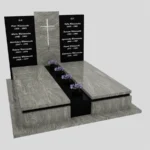 Nagrobek podwójny z rzezbionym krzyzem CK 113 zdjęcie 40