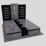Nagrobek podwójny z rzezbionym krzyzem CK 113 zdjęcie 45