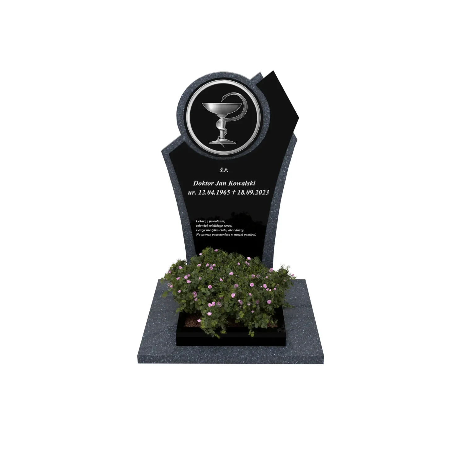Nagrobek urnowy dla lekarza z grawerem medycznym U 122+360 – photo №12