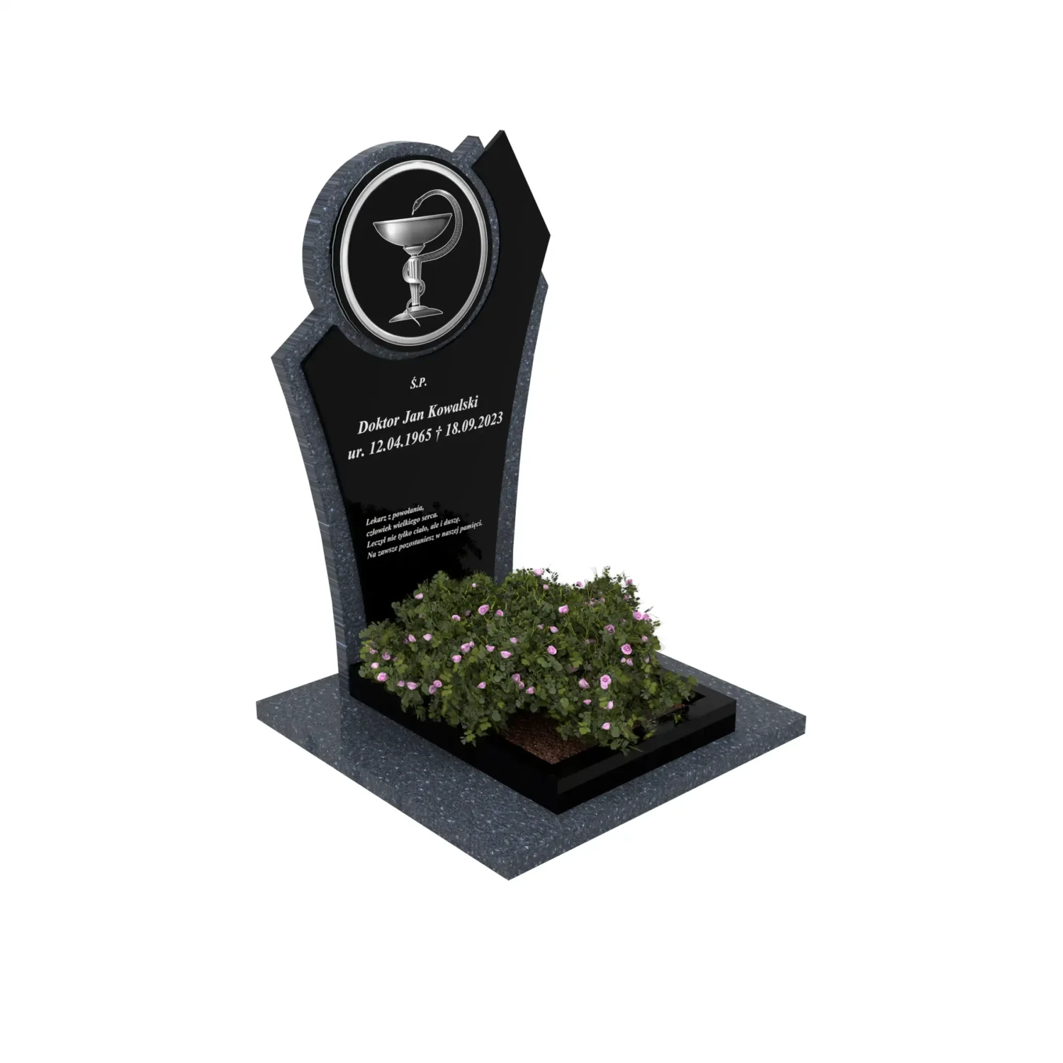 Nagrobek urnowy dla lekarza z grawerem medycznym U 122+360 – photo №11