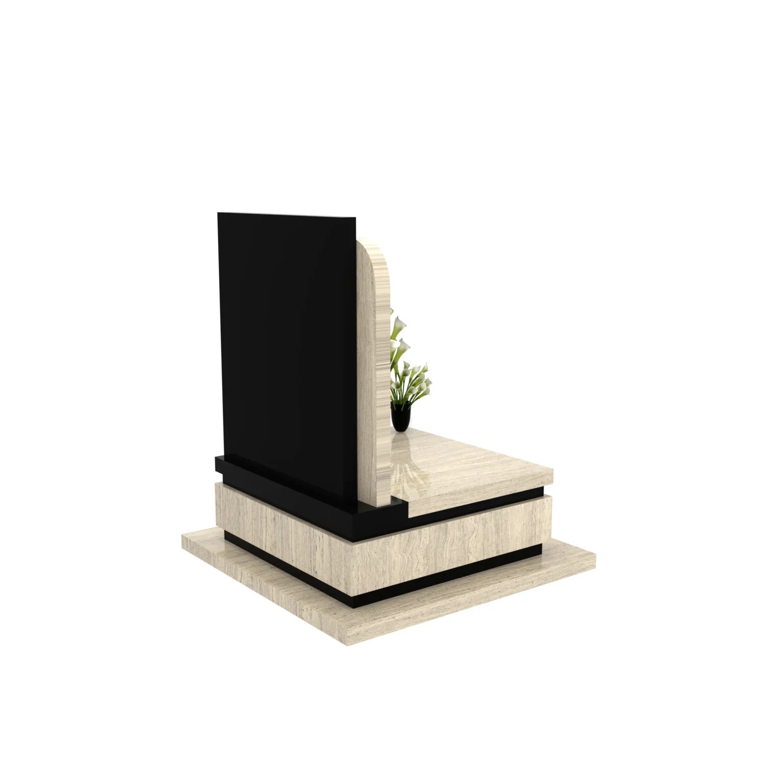 Nagrobek urnowy elegancki z krzyżem U 121+360 – photo №5