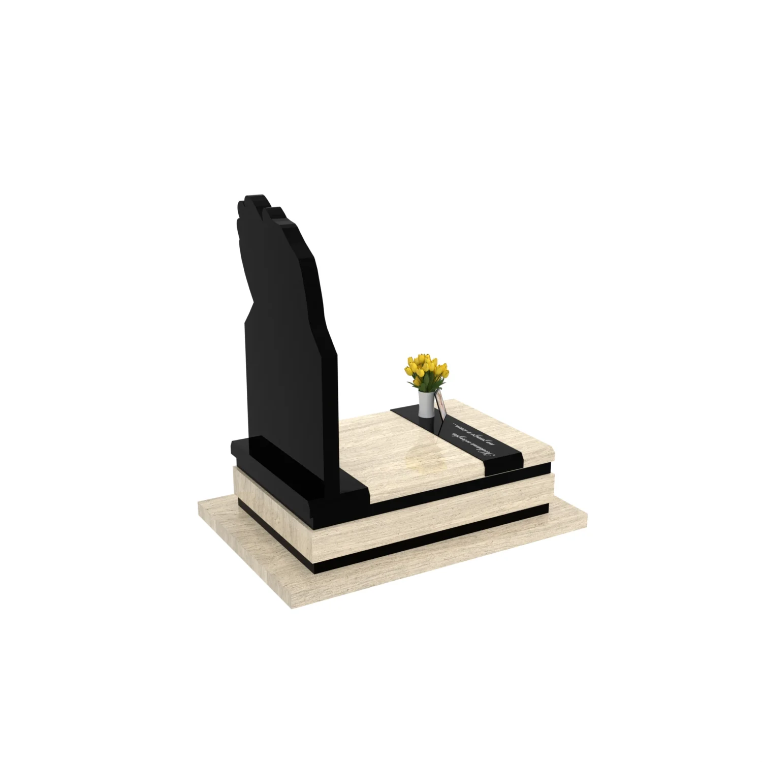 Nagrobek dziecięcy z motywem grawerowanych dłoni D 81+360 – photo №5