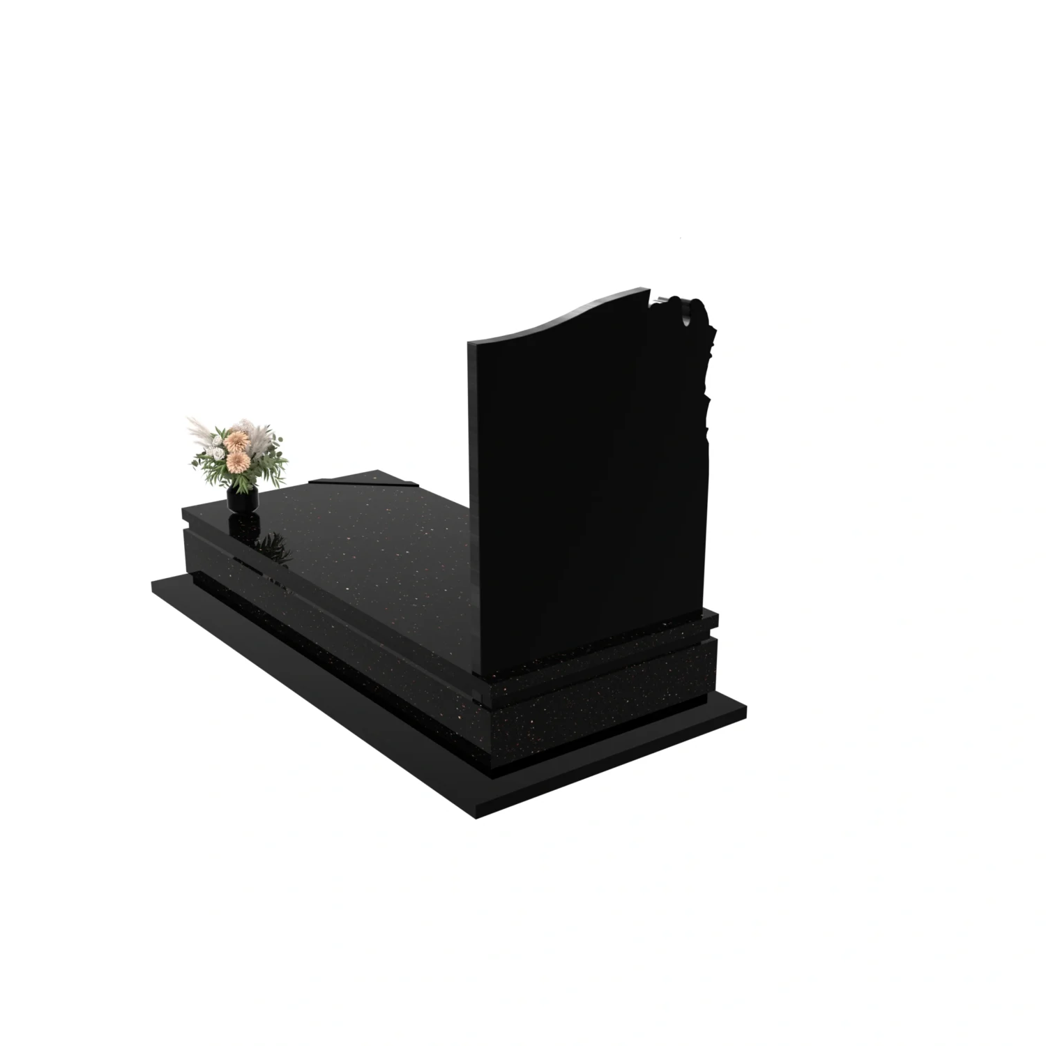 Nagrobek pojedynczy z grawerem dwóch gołębi CK 176+360 – photo №5