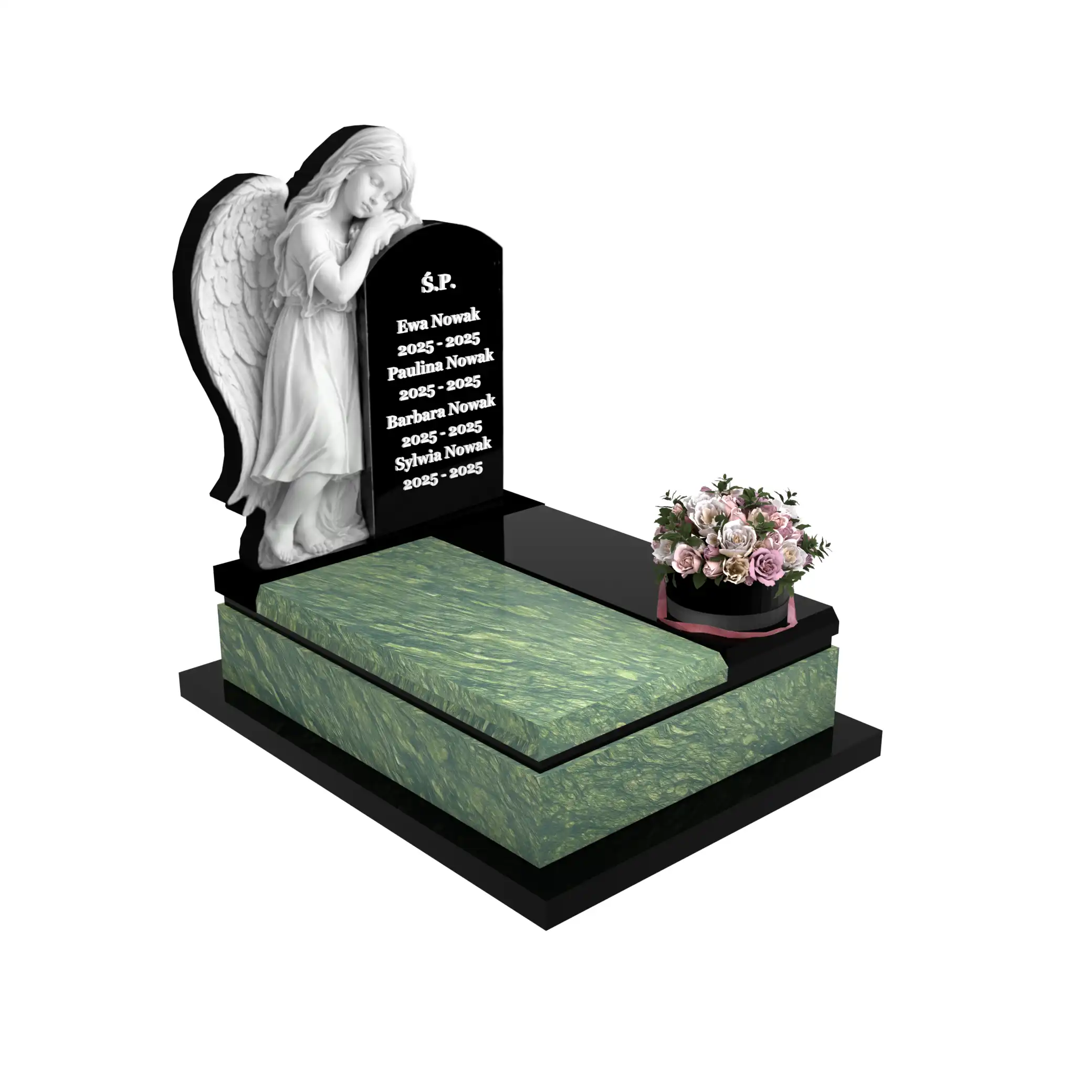 Nagrobek dla dziecka z rzeźbą anioła D 70+360 – photo №11