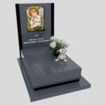 Nagrobek dla dziecka z witrażem aniołka – forma nowoczesna D 82 zdjęcie 36