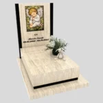 Nagrobek dla dziecka z witrażem aniołka – forma nowoczesna D 82 zdjęcie 39
