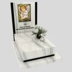 Nagrobek dla dziecka z witrażem aniołka – forma nowoczesna D 82 zdjęcie 41