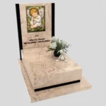Nagrobek dla dziecka z witrażem aniołka – forma nowoczesna D 82 zdjęcie 46
