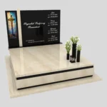 Nagrobek podwójny z witrażem krzyża KD 70 zdjęcie 30