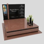 Nagrobek podwójny z witrażem krzyża KD 70 zdjęcie 32