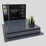 Nagrobek podwójny z witrażem krzyża KD 70 zdjęcie 34