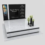 Nagrobek podwójny z witrażem krzyża KD 70 zdjęcie 35