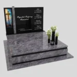 Nagrobek podwójny z witrażem krzyża KD 70 zdjęcie 40