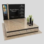 Nagrobek podwójny z witrażem krzyża KD 70 zdjęcie 41