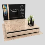 Nagrobek podwójny z witrażem krzyża KD 70 zdjęcie 42