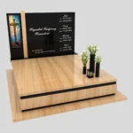 Nagrobek podwójny z witrażem krzyża KD 70 zdjęcie 43