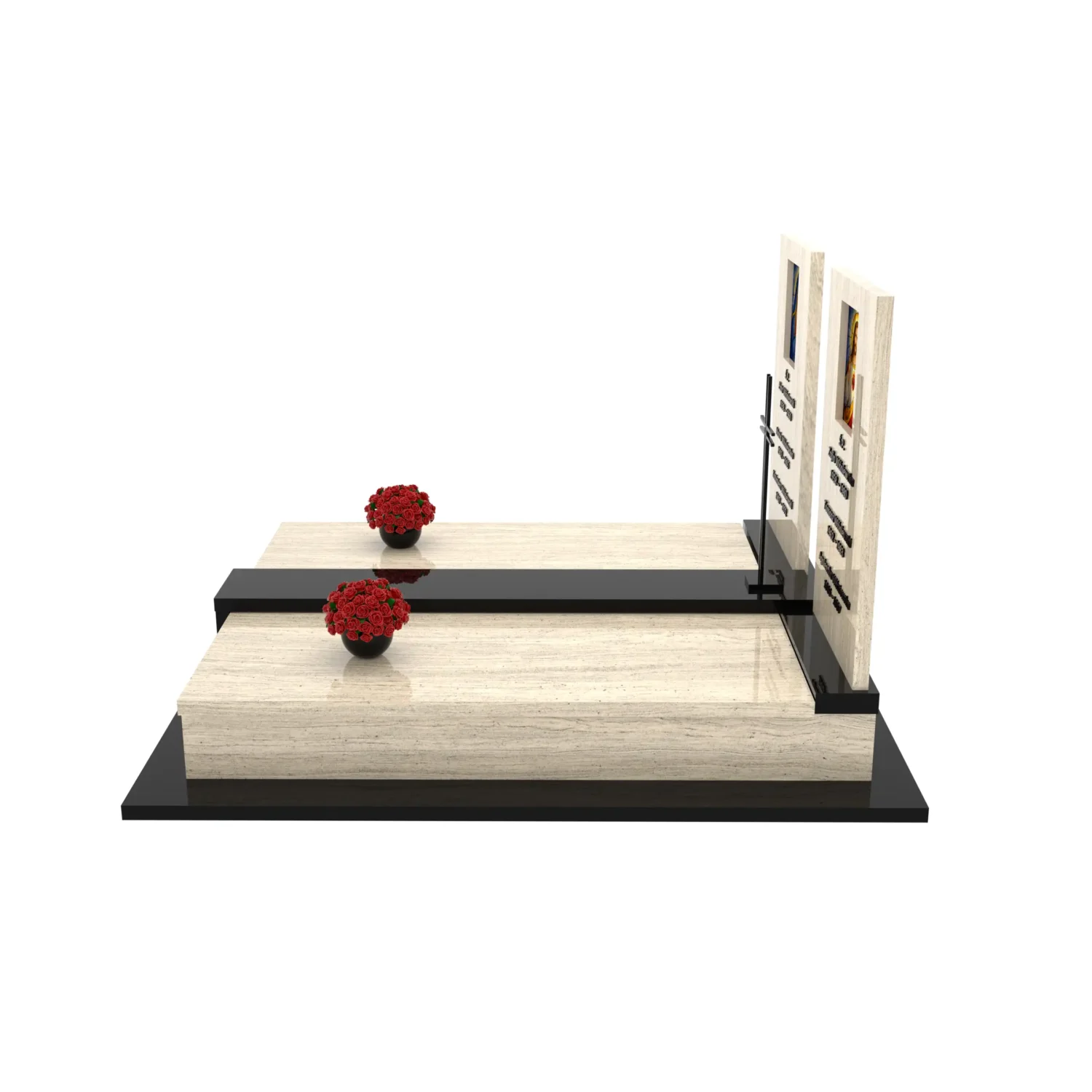 Nagrobek podwójny z witrażem Matki Boskiej oraz Jezusa KD 69+360 – photo №9