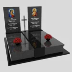 Nagrobek podwójny z witrażem Matki Boskiej oraz Jezusa KD 69 zdjęcie 37