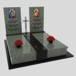 Nagrobek podwójny z witrażem Matki Boskiej oraz Jezusa KD 69 zdjęcie 42
