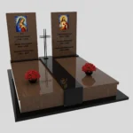 Nagrobek podwójny z witrażem Matki Boskiej oraz Jezusa KD 69 zdjęcie 45