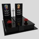 Nagrobek podwójny z witrażem Matki Boskiej oraz Jezusa KD 69 zdjęcie 46