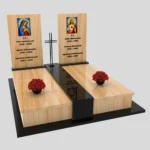 Nagrobek podwójny z witrażem Matki Boskiej oraz Jezusa KD 69 zdjęcie 47