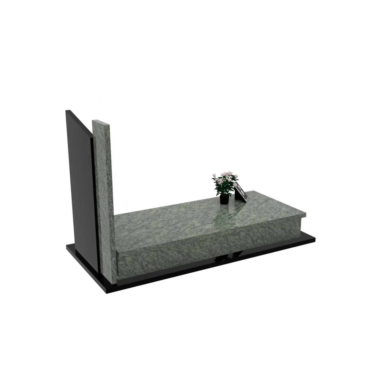 Nagrobek pojedynczy ze zdjęciami i krzyżem K 121+360 – photo №8