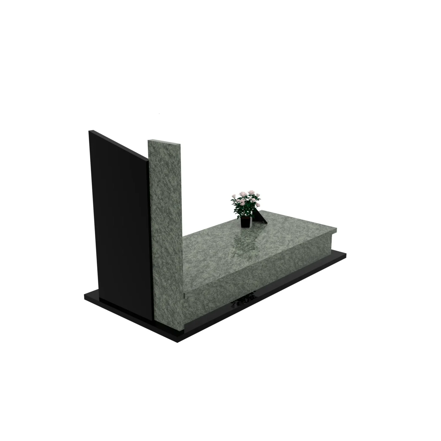 Nagrobek pojedynczy ze zdjęciami i krzyżem K 121+360 – photo №7