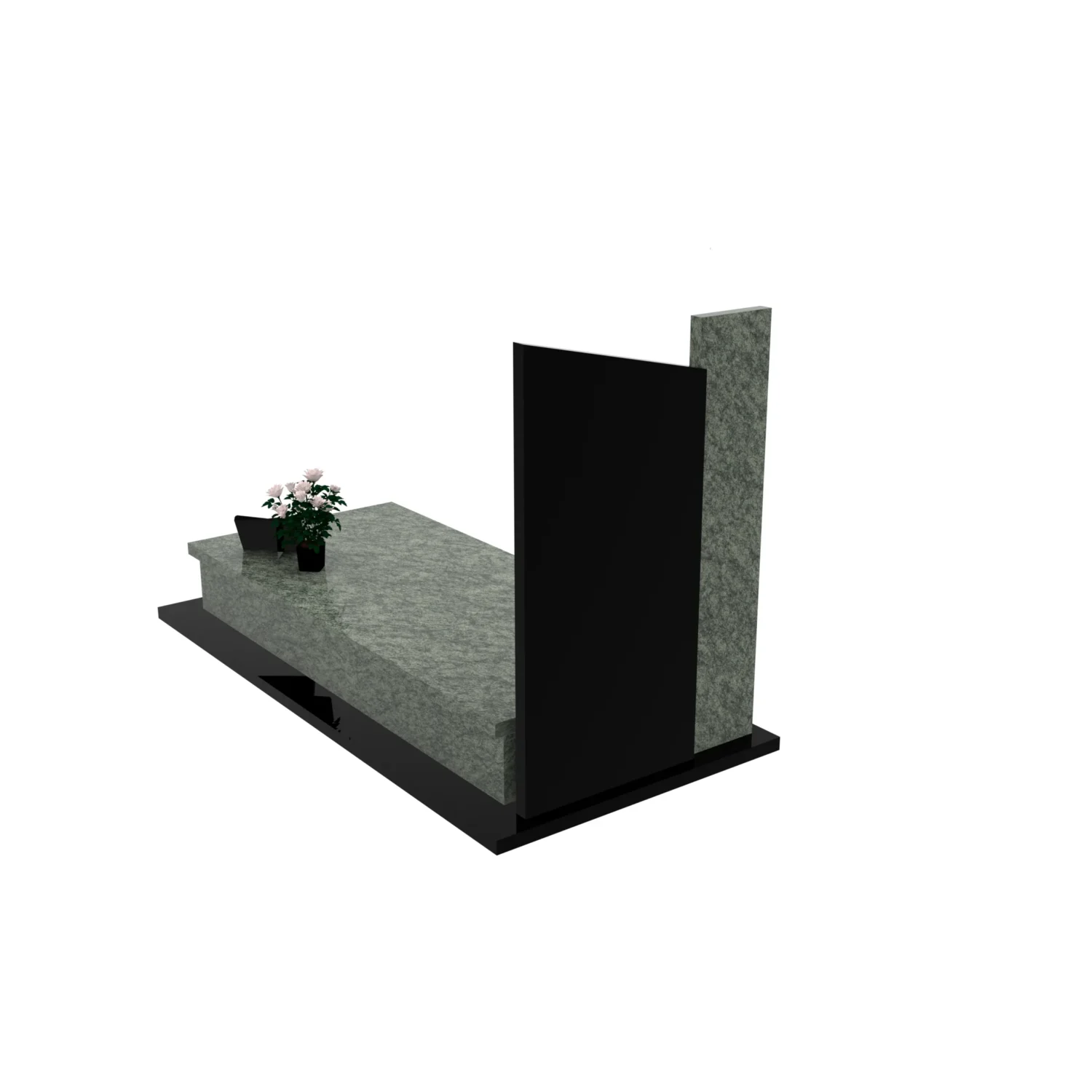 Nagrobek pojedynczy ze zdjęciami i krzyżem K 121+360 – photo №5