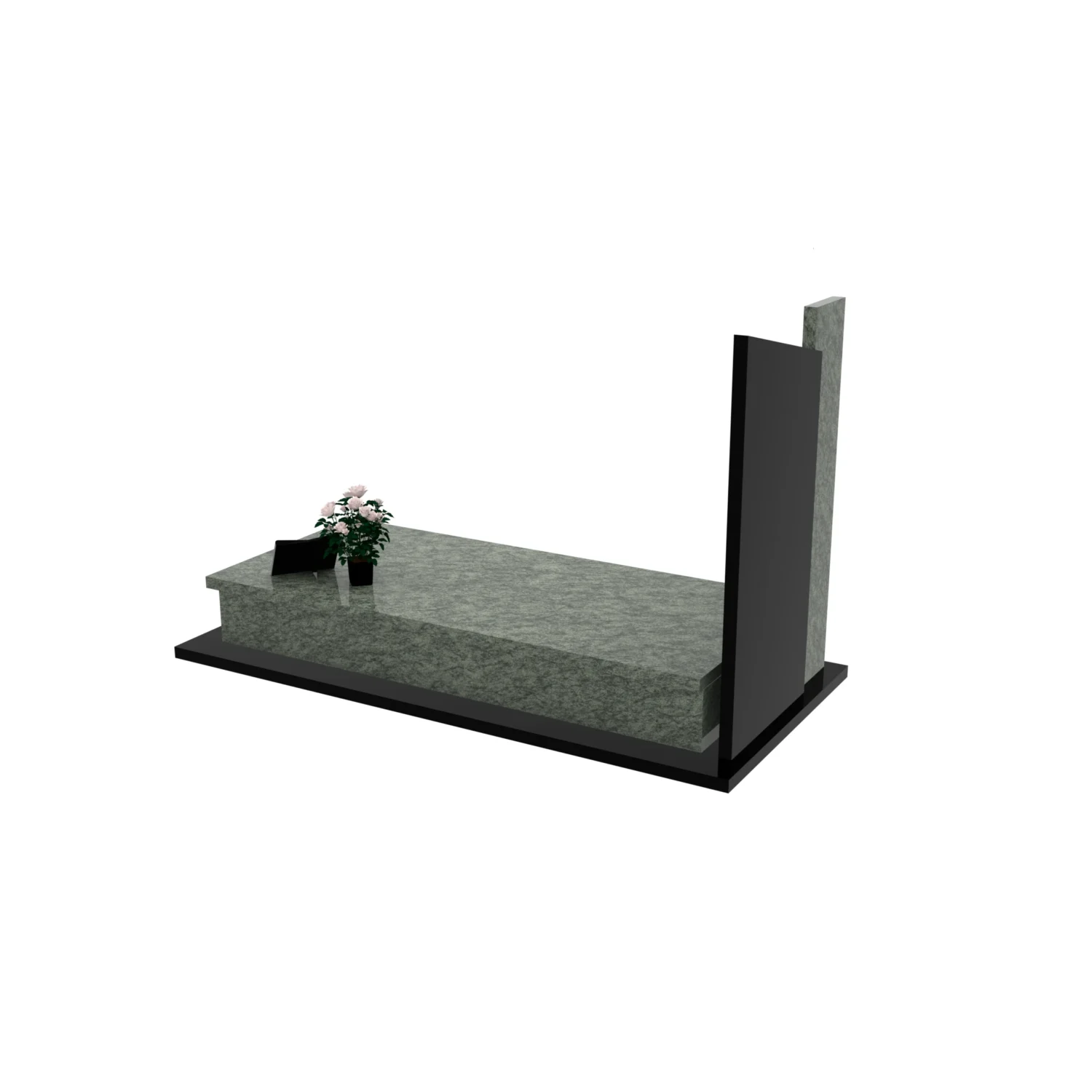 Nagrobek pojedynczy ze zdjęciami i krzyżem K 121+360 – photo №4