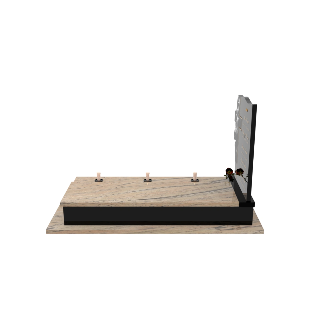 Nagrobek pojedynczy z grawerem Jezusa i krzyża K 122+360 – photo №3