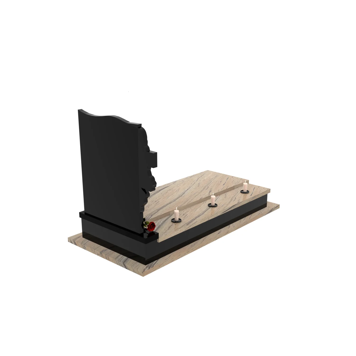 Nagrobek pojedynczy z grawerem Jezusa i krzyża K 122+360 – photo №7