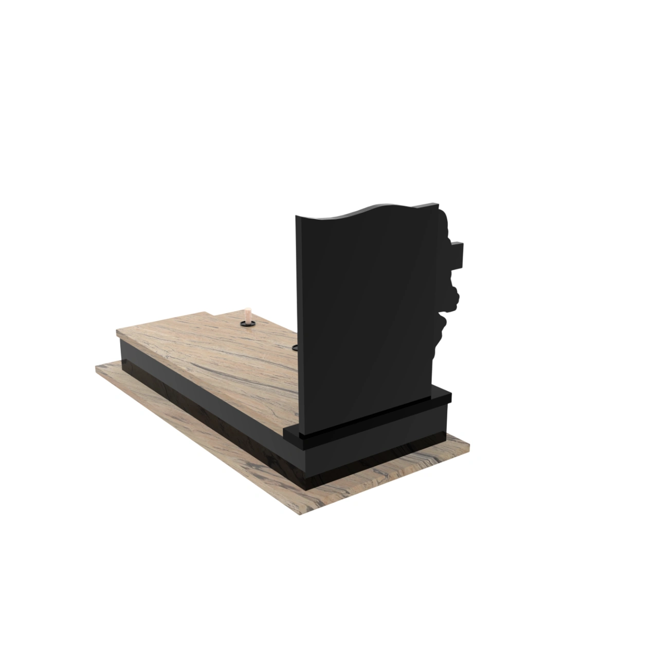 Nagrobek pojedynczy z grawerem Jezusa i krzyża K 122+360 – photo №5