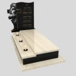 Nagrobek pojedynczy z grawerem Jezusa i krzyża K 122 zdjęcie 30