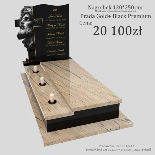 Nagrobki pojedyncze z grawerem Jezusa i krzyża K 122