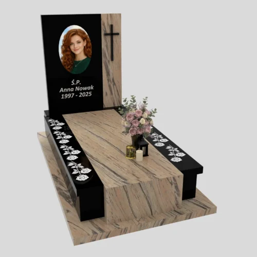 Nagrobki Warszawa - Nagrobki ze zdjęciem, nagrobki z witrażem, nagrobki z różą