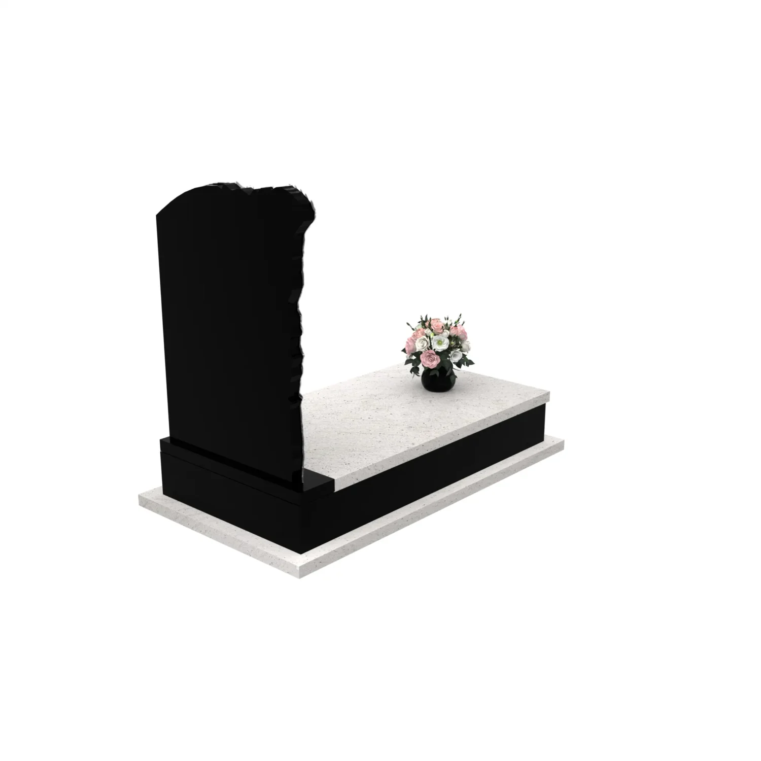 Nagrobek pojedynczy z rzeźbą róż ze zdjęciem CK 179+360 – photo №7