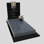 Nagrobek pojedynczy z witrażem gołębia – styl nowoczesny CK 182 zdjęcie 32