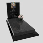 Nagrobek pojedynczy z witrażem gołębia – styl nowoczesny CK 182 zdjęcie 33